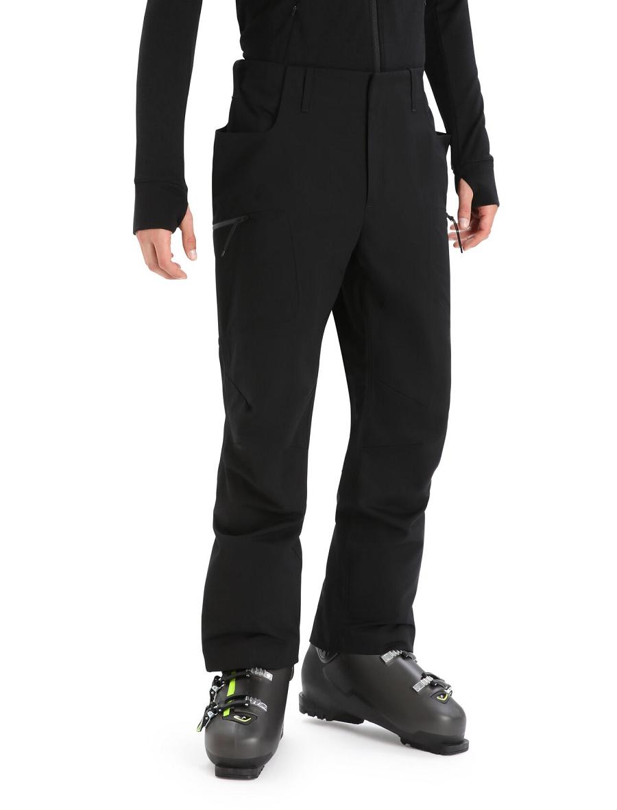 Men\'s Icebreaker Shell+™ Merino Pants Black | CA 1834AHKP